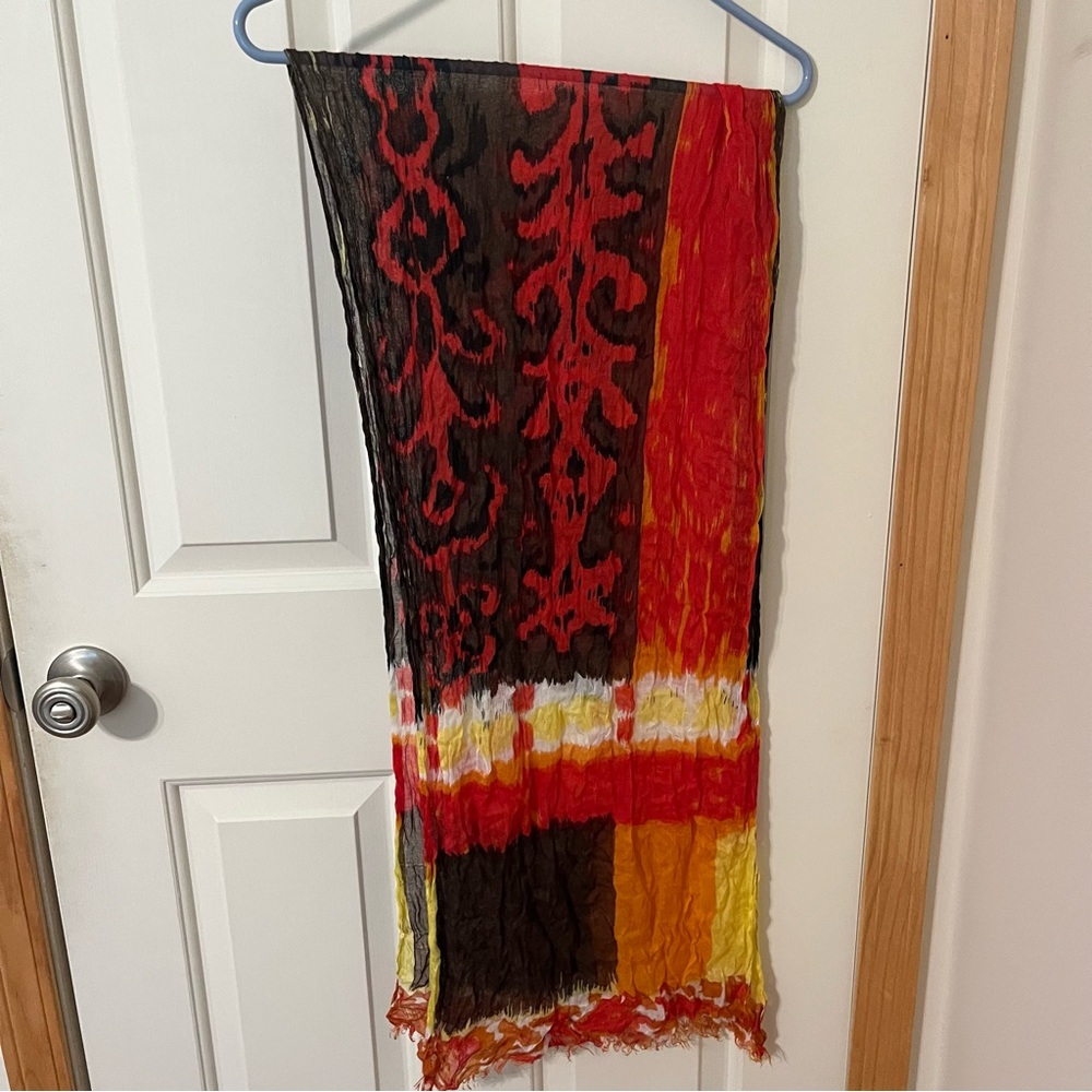 Multicolor Patterned Scarf - Picture 2 of 3